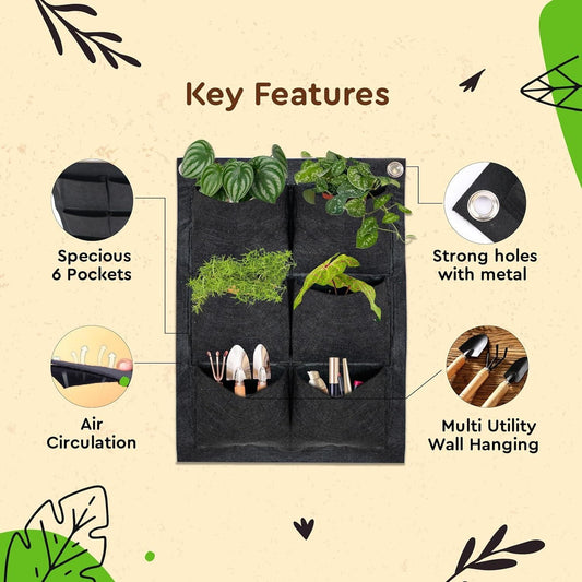 Vertical Hanging Wall Planter for Balcony๏ฟฝ/Indoors